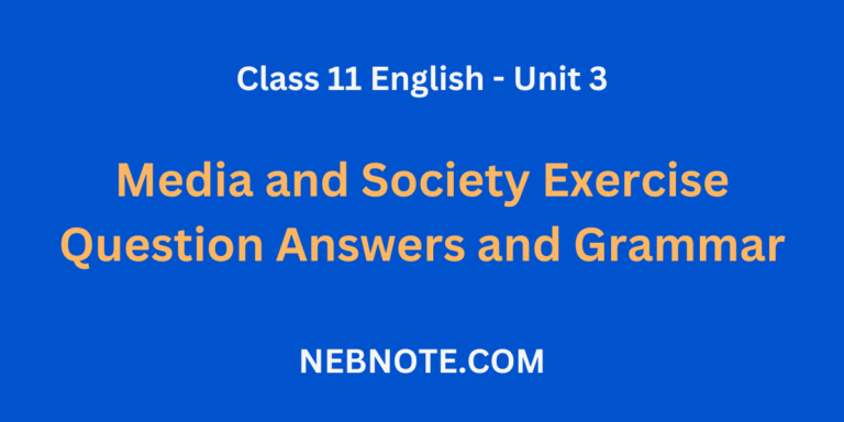 Media and Society Exercise : Question Answers and Grammar